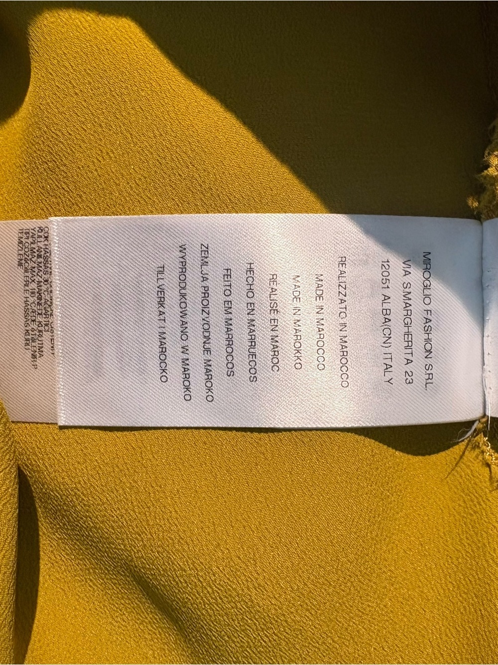 Elena Miro Yellow Mustard Silk Draped Neck Top Size 18 - Picture 9 of 11